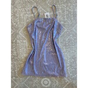 12th Tribe Purple Sequin Womens Sequin Mini Dress Party Club Cocktail Night Out